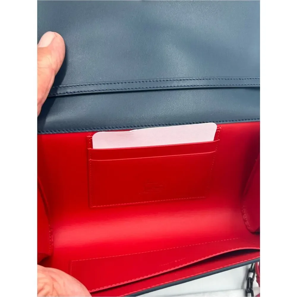 Women's Christian Louboutin Bettina nappa lamb leather wallet on a chain